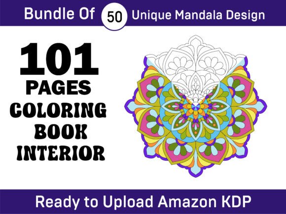 101 Pages Floral Mandala Colouring Book KDP Interior Vol-10: A Complete Guide for Beginners & Sellers
