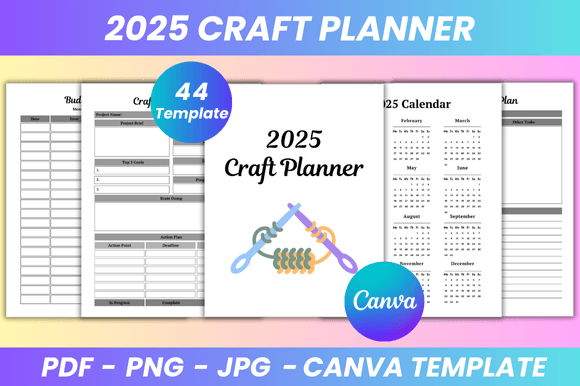 2025 Craft Planner Canva Kdp Interior: A Flexible, Print-Ready Planning Tool for Makers