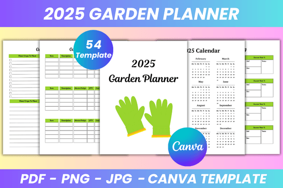 2025 Garden Planner Canva Kdp Interior: Your All-in-One Editable Tool for Smarter, More Joyful Gardening