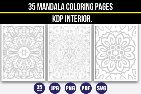 35 Mandala Coloring Pages KDP Interior