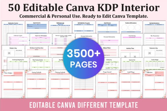 50 Editable Canva KDP Interior for Canva: A Practical Evaluation for Planners and Printables Creators