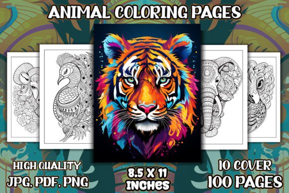 Animal Coloring Pages for KDP Interior