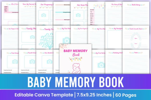Baby Memory Book Canva KDP Interior