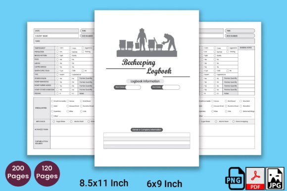 Beekeeper Logbook Journal KDP Interior