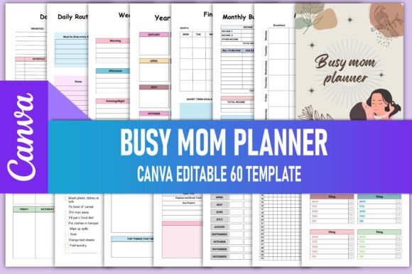 Best Busy Mom Planner Canva KDP Interior