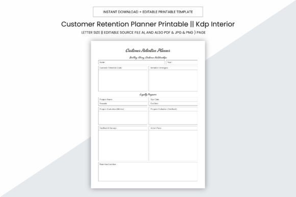 Customer Retention Planner KDP Interior
