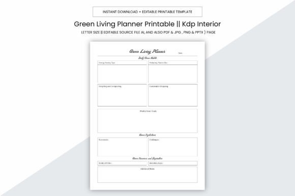 Green Living Planner Kdp Interior: Your All-in-One Resource for Sustainable Planning and Publishing