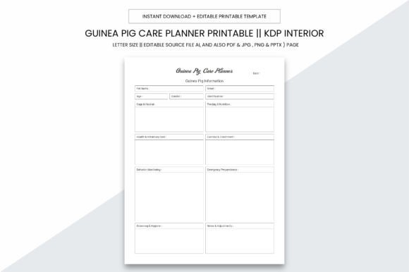 Guinea Pig Care Planner Kdp Interior: A Thoughtfully Designed Tool for Pet Care Professionals and Creative Entrepreneurs