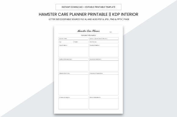 Hamster Care Planner Kdp Interior