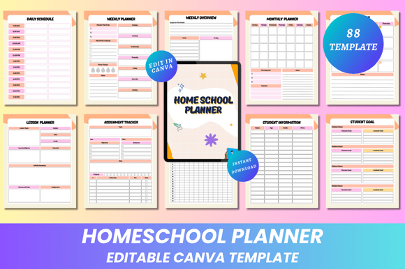 Homeschool Planner Canva KDP Interior: A Strategic Tool for Purposeful Home Education Design