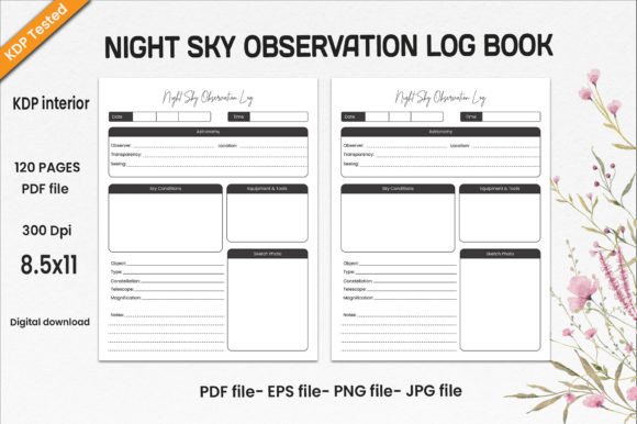Night Sky Observation Log KDP Interior