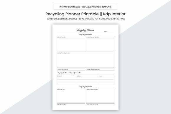Recycling Planner Kdp Interior: A Purpose-Built Framework for Sustainable Organization