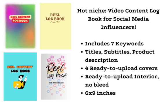 Reel Content Log Book KDP Interior KWs