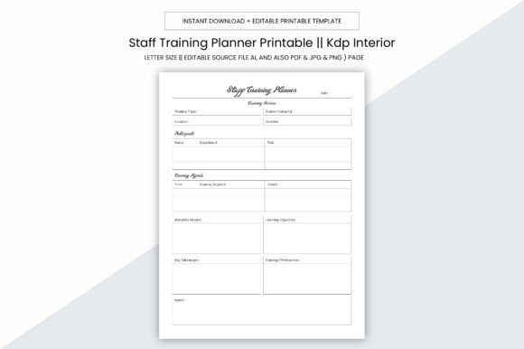 Staff Training Planner KDP Interior