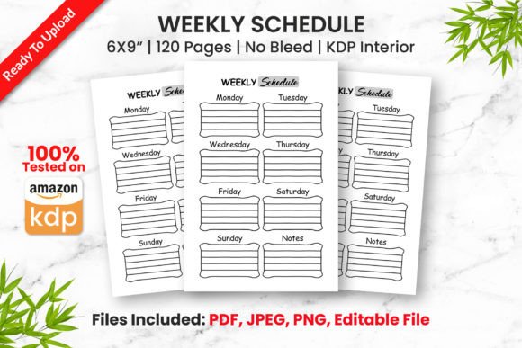 Weekly Schedule KDP Interior Pages